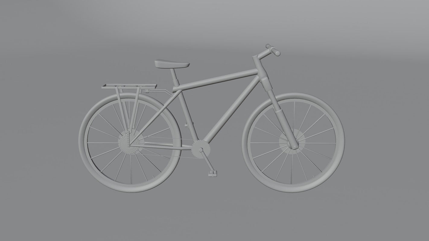 simple low poly bicycle model Low-poly 3D model_25