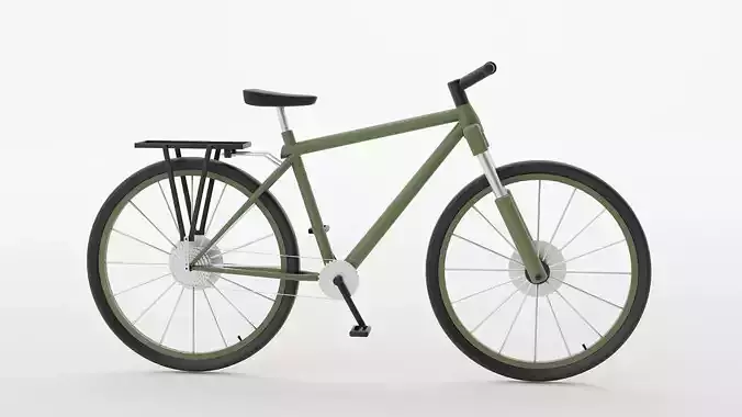 simple low poly bicycle model Low-poly 3D model