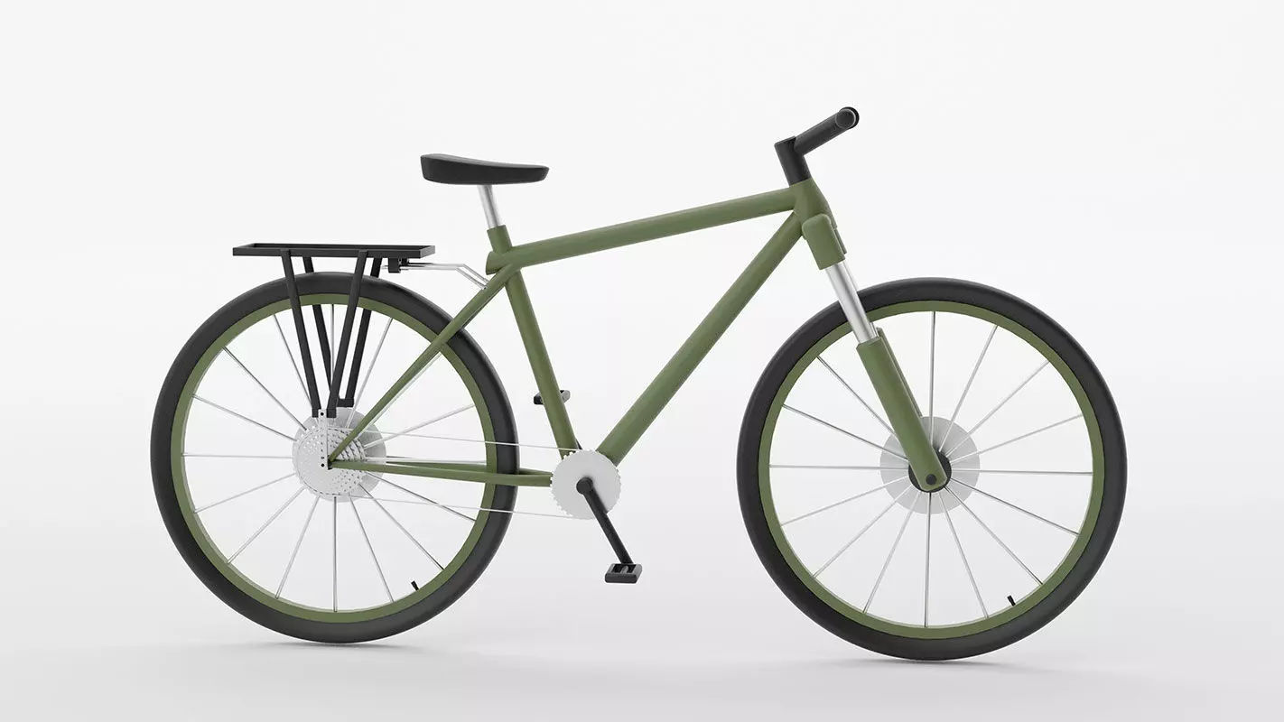 simple low poly bicycle model Low-poly 3D model_0