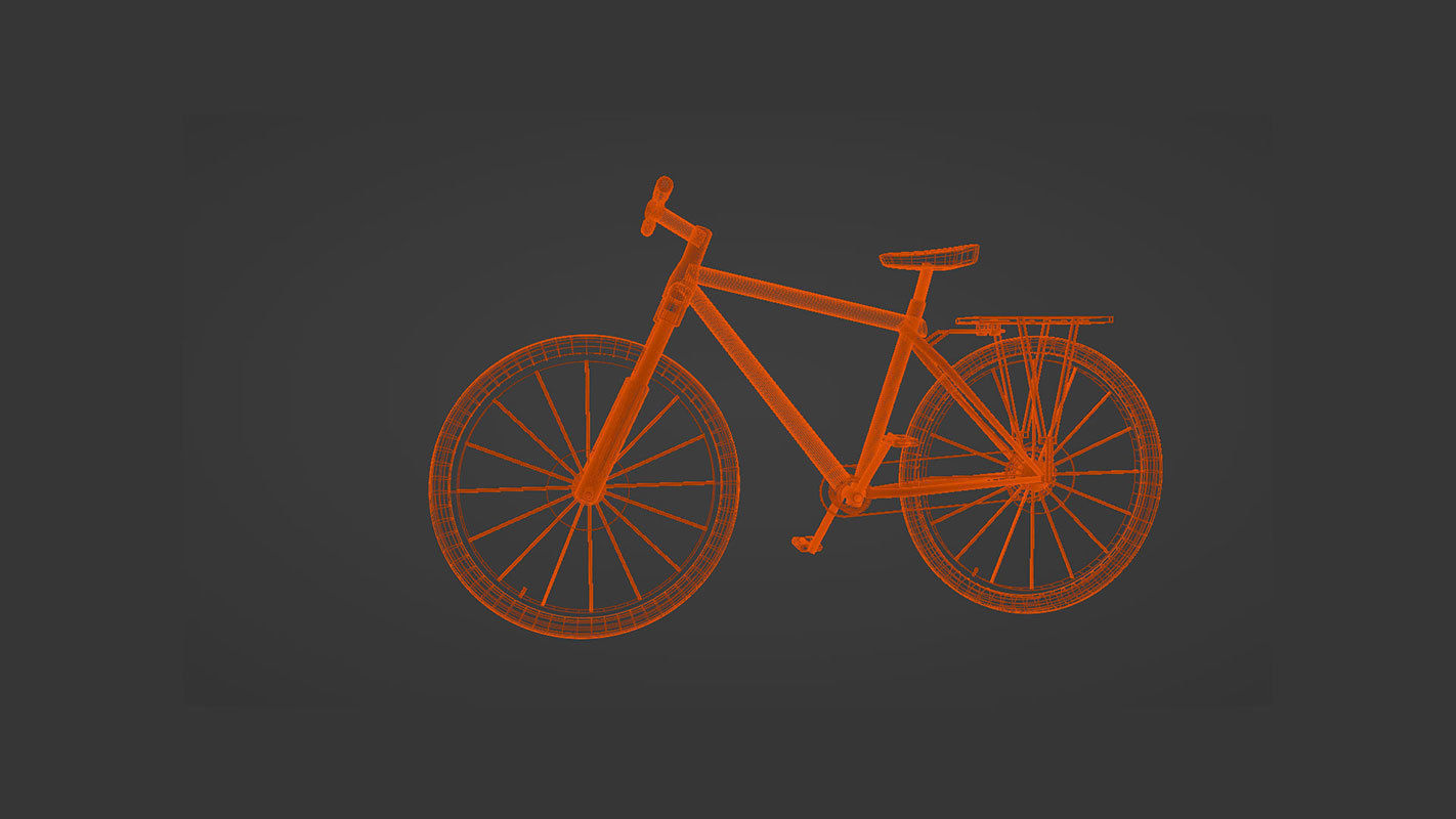 simple low poly bicycle model Low-poly 3D model_31