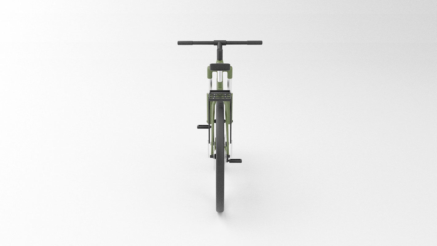 simple low poly bicycle model Low-poly 3D model_6