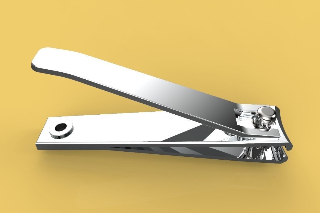 NAIL CLIPPER STAINLESS STEEL 3D model_3