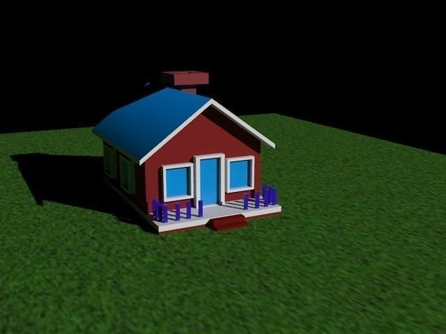 poly house Low-poly 3D model