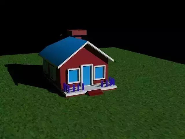 poly house Low-poly 3D model