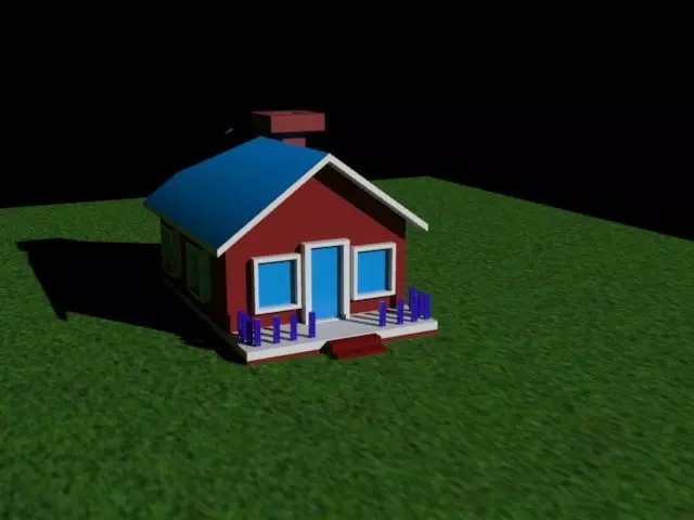 poly house Low-poly 3D model_0