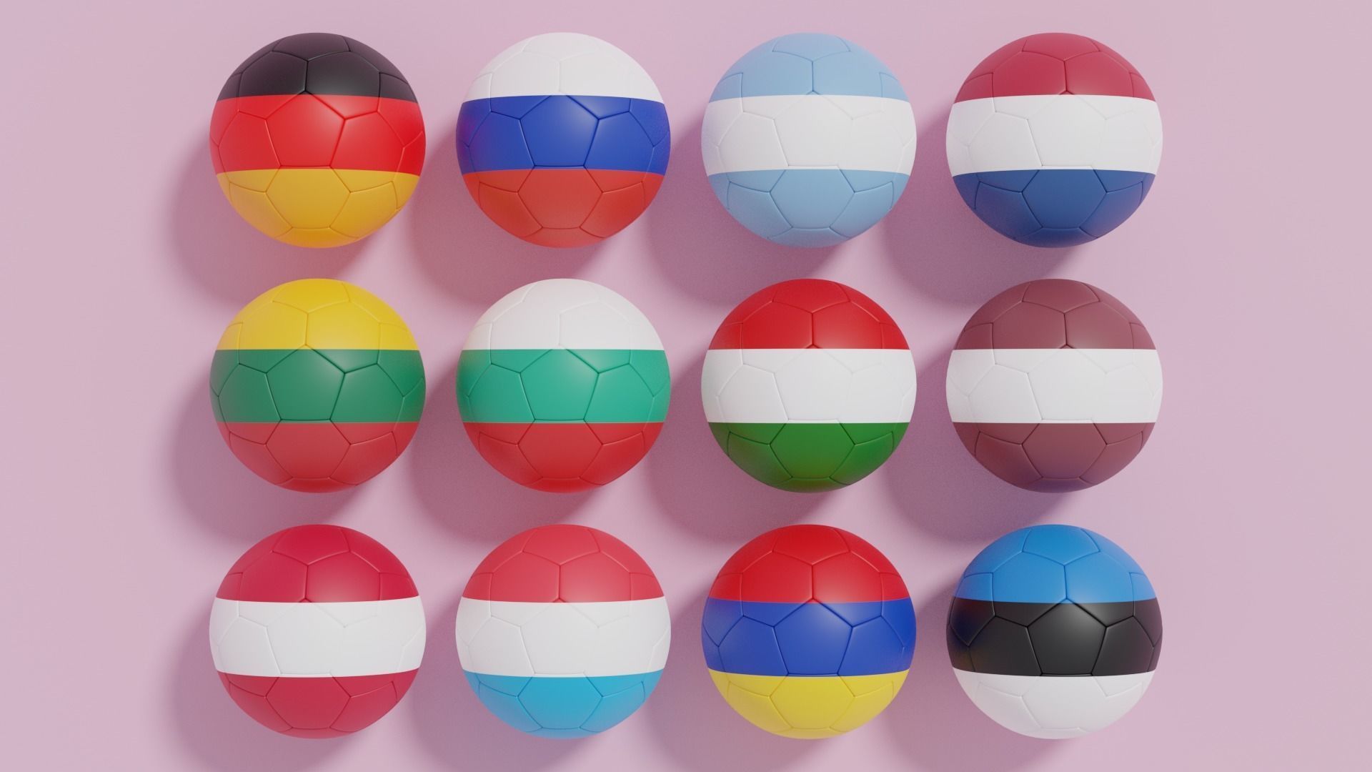 Flag Soccer Ball Collection 5 3D model_1