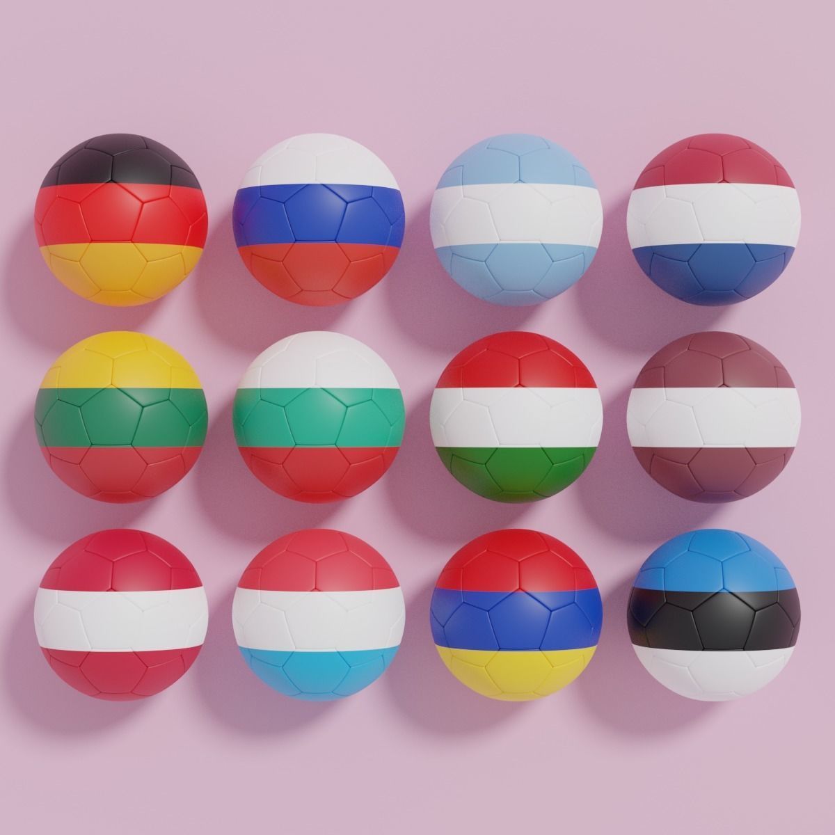 Flag Soccer Ball Collection 5 3D model_10