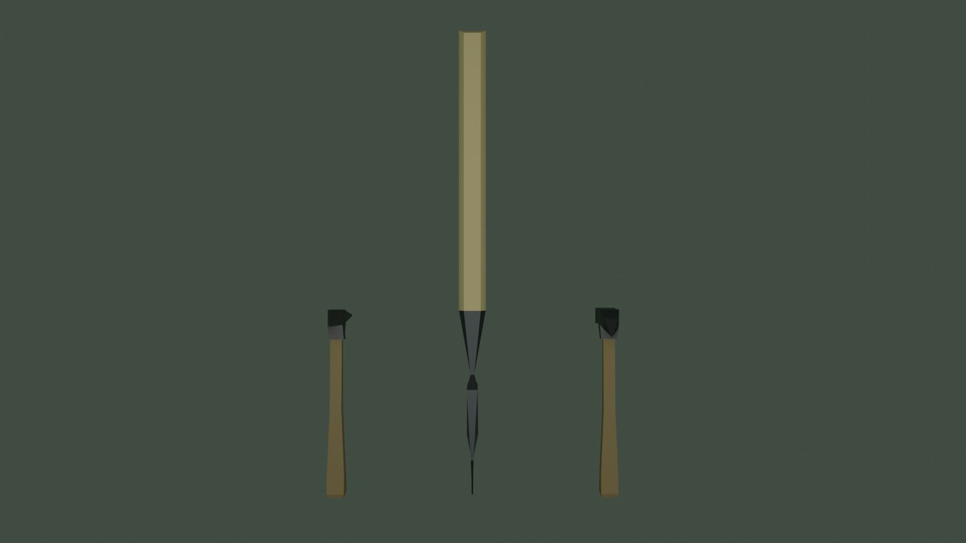 Low poly tools pack basic equimpments  Free low-poly 3D model_2