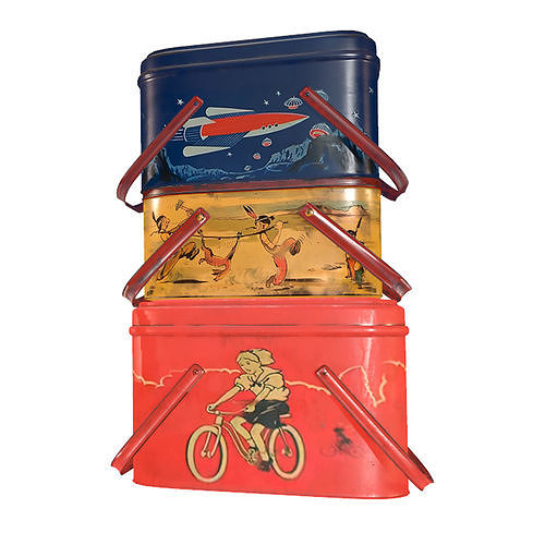 Vintage Lunch Boxes Low Poly Low-poly 3D model