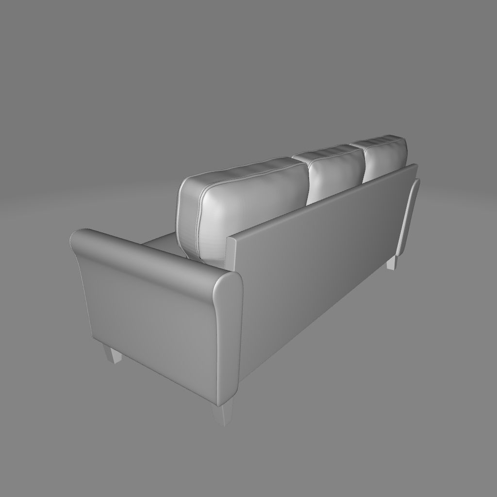 Kouchouk Linen Flared Arm Sofa 3D model_7