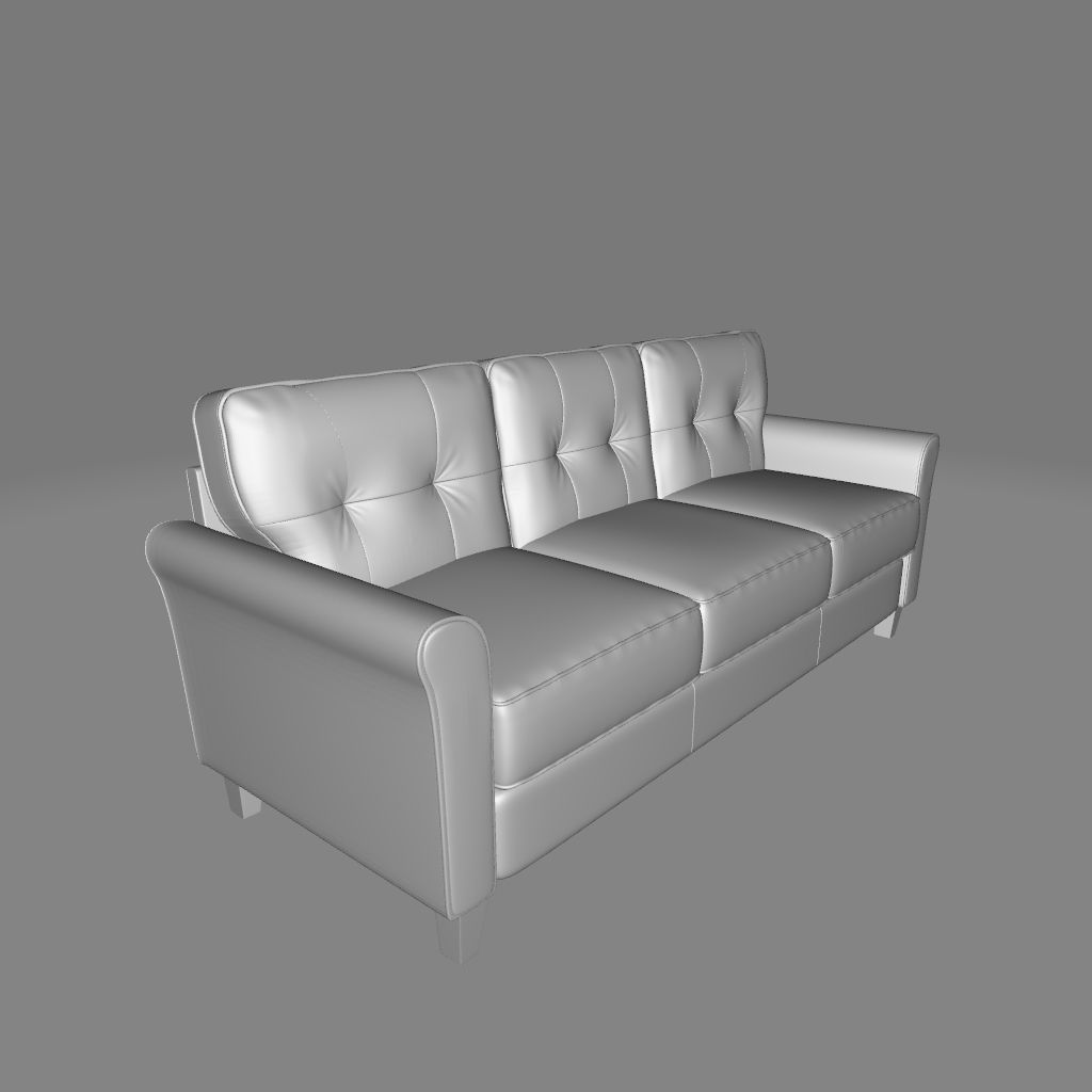 Kouchouk Linen Flared Arm Sofa 3D model_5