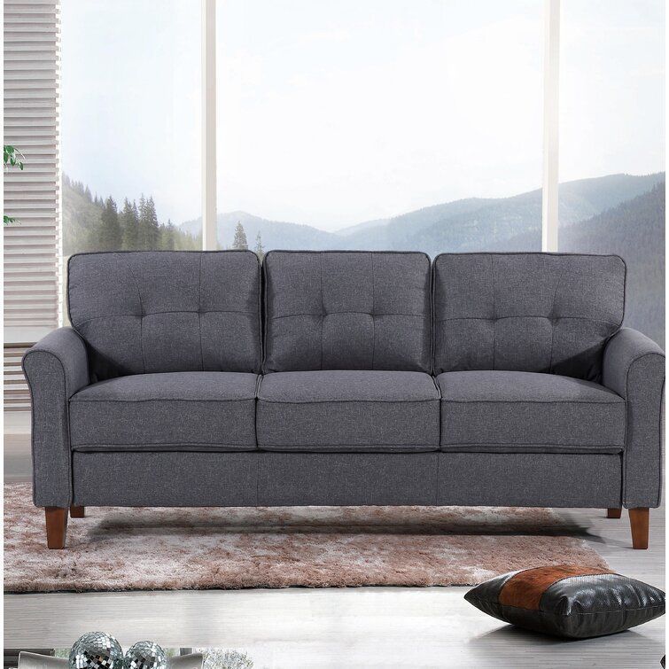 Kouchouk Linen Flared Arm Sofa 3D model_4