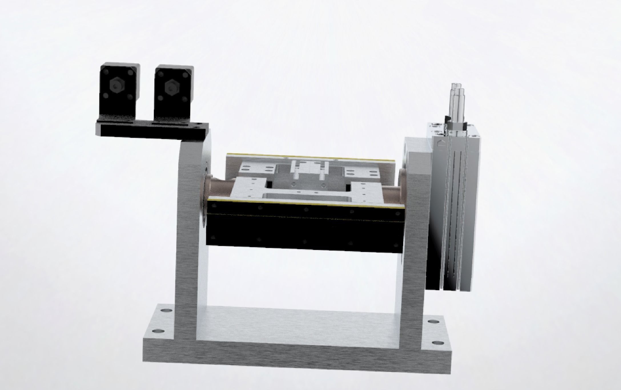 Double rotation feeding mechanism Low-poly 3D model_1