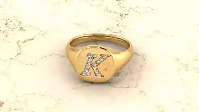 Alphabet Jewelry Ring K
