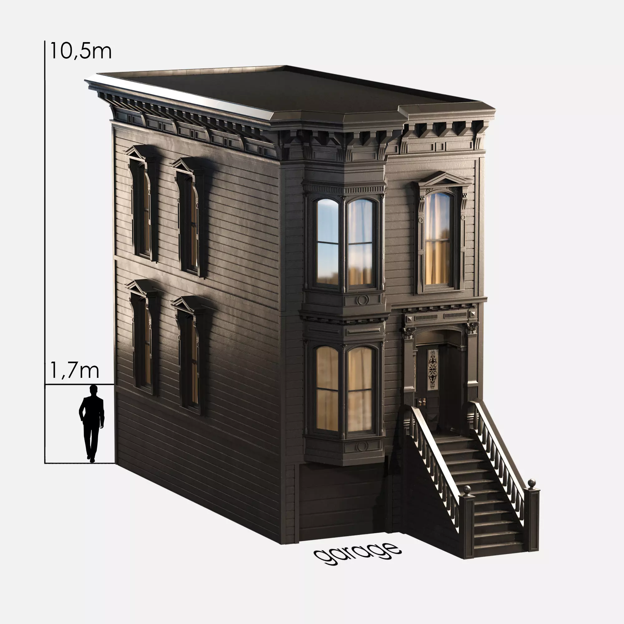 Victorian house 3D model_0