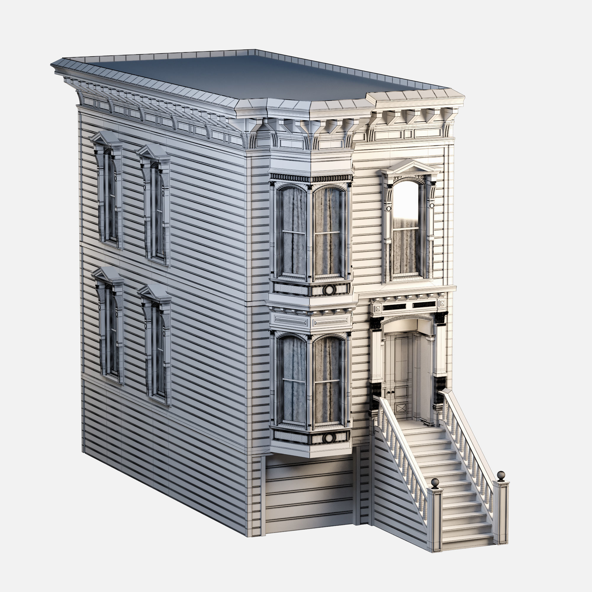 Victorian house 3D model_6