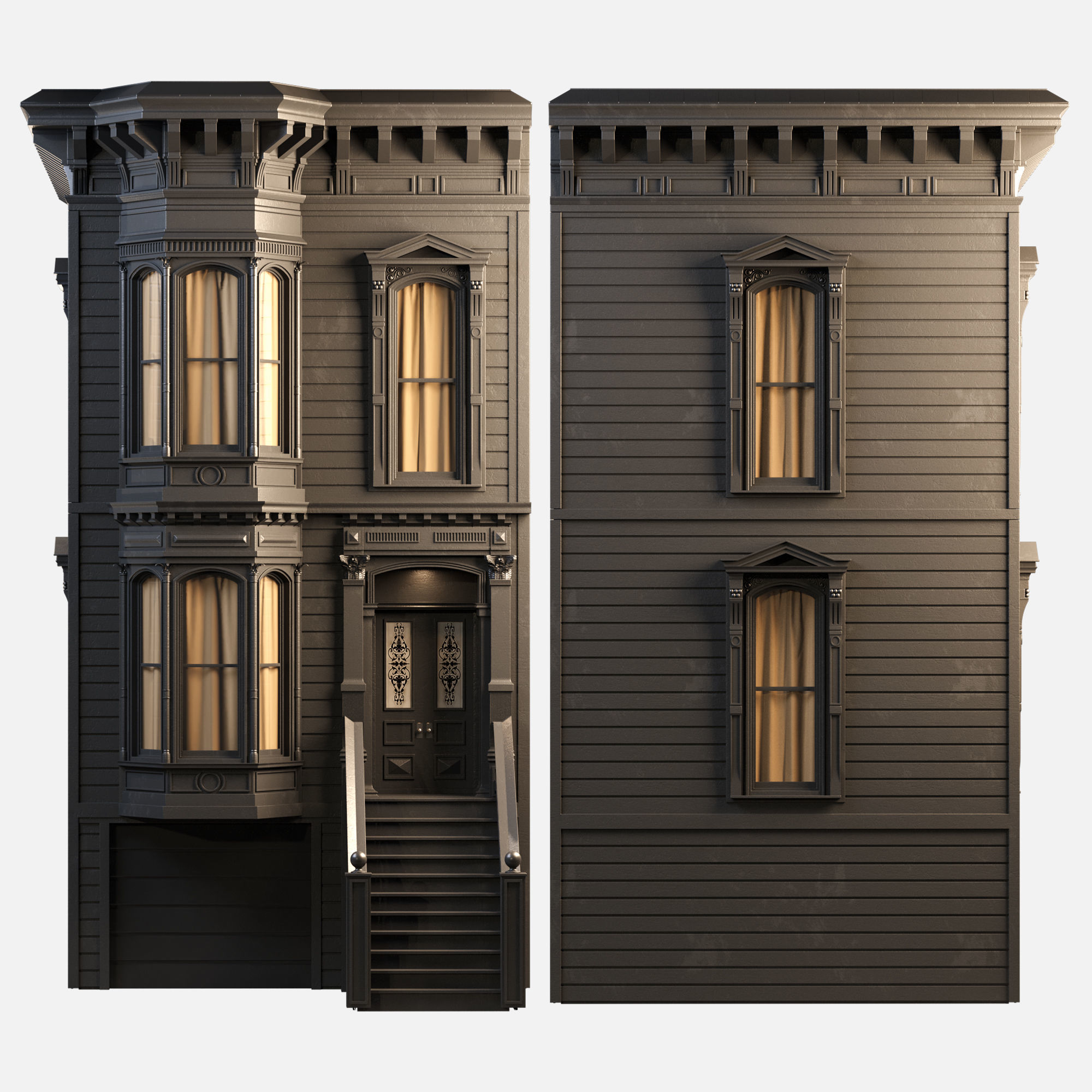 Victorian house 3D model_2