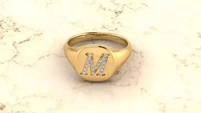 Alphabet Jewelry Ring M