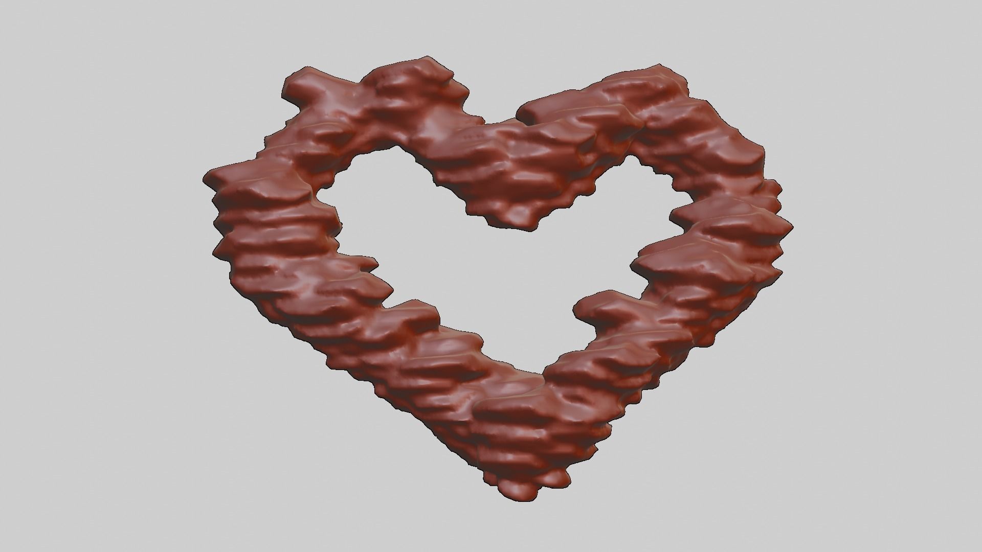 Ice and snow heart winter terrain for garden and lanscape 3D model_4