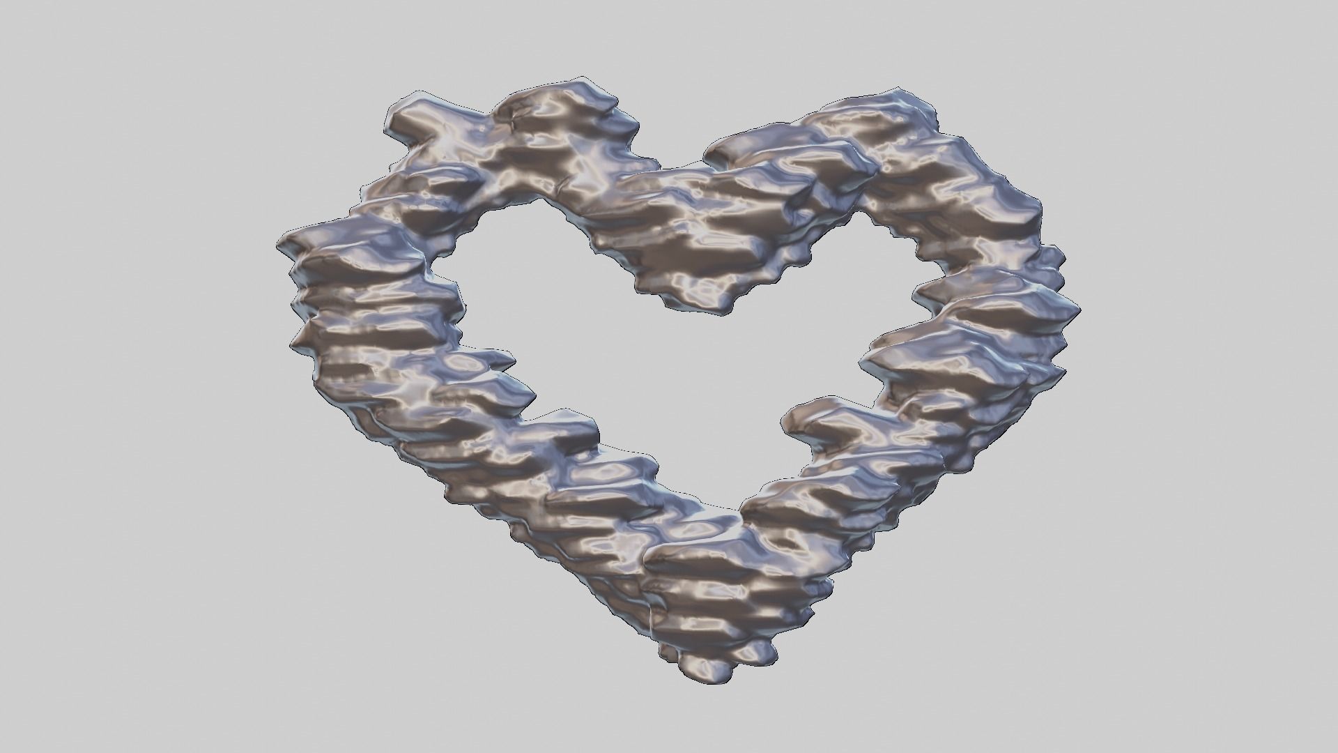 Ice and snow heart winter terrain for garden and lanscape 3D model_5