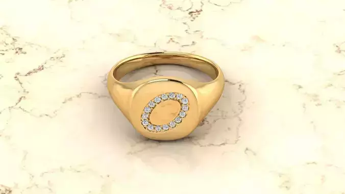 Alphabet Jewelry Ring O