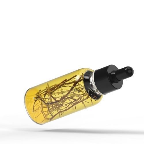 Oil Dropper Bottle 3D Model 3D model_4