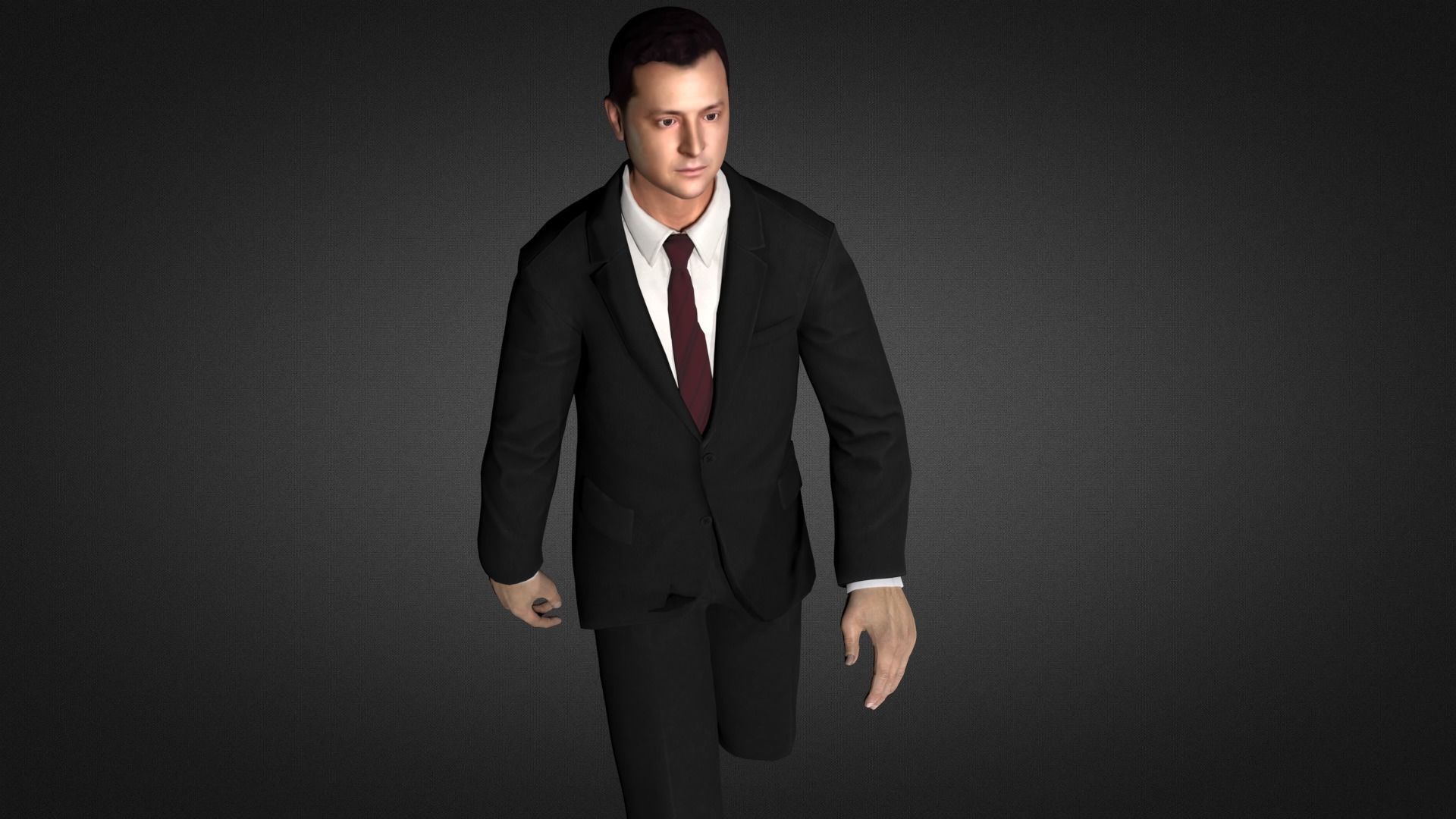 Putin Vladimir Putin and Zelenskyy Volodymyr zelenskyy Low-poly 3D model_15