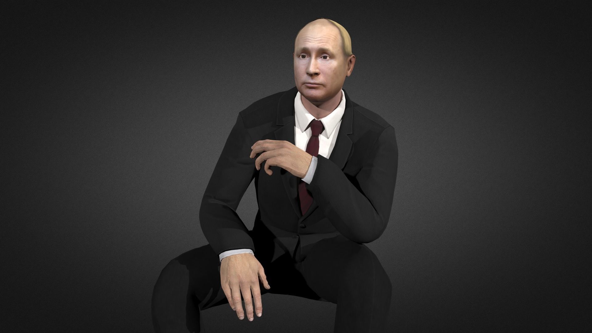 Putin Vladimir Putin and Zelenskyy Volodymyr zelenskyy Low-poly 3D model_3