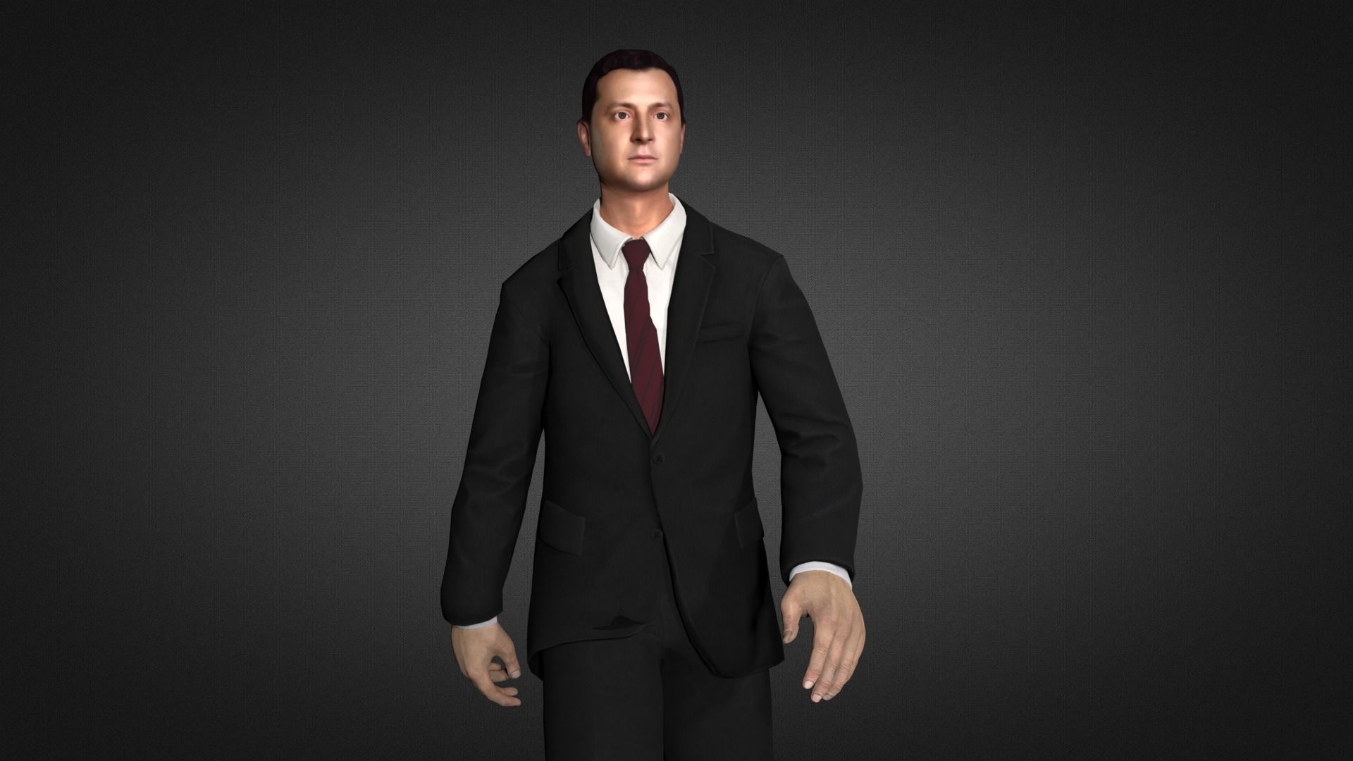 Putin Vladimir Putin and Zelenskyy Volodymyr zelenskyy Low-poly 3D model_13
