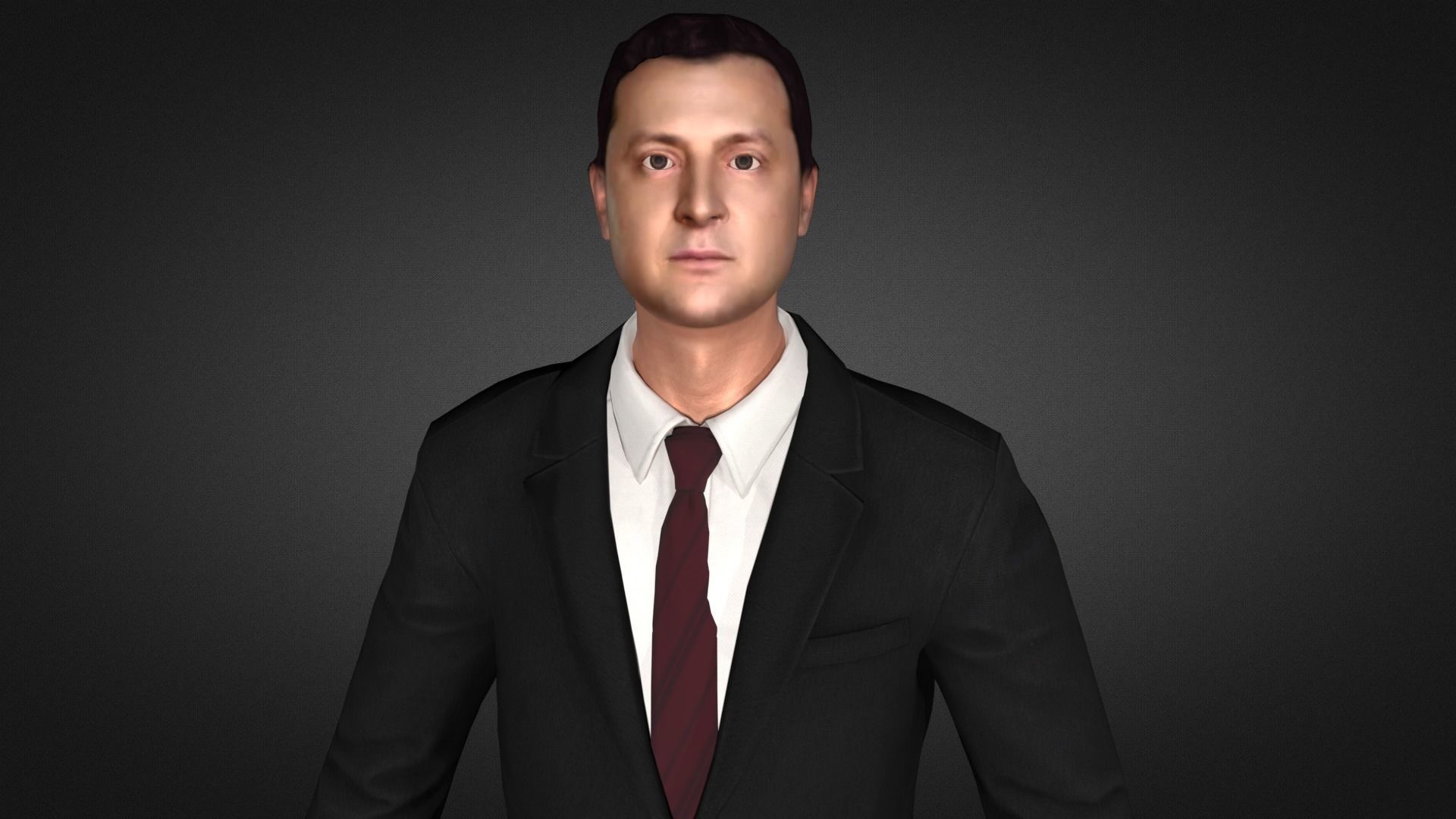 Putin Vladimir Putin and Zelenskyy Volodymyr zelenskyy Low-poly 3D model_5