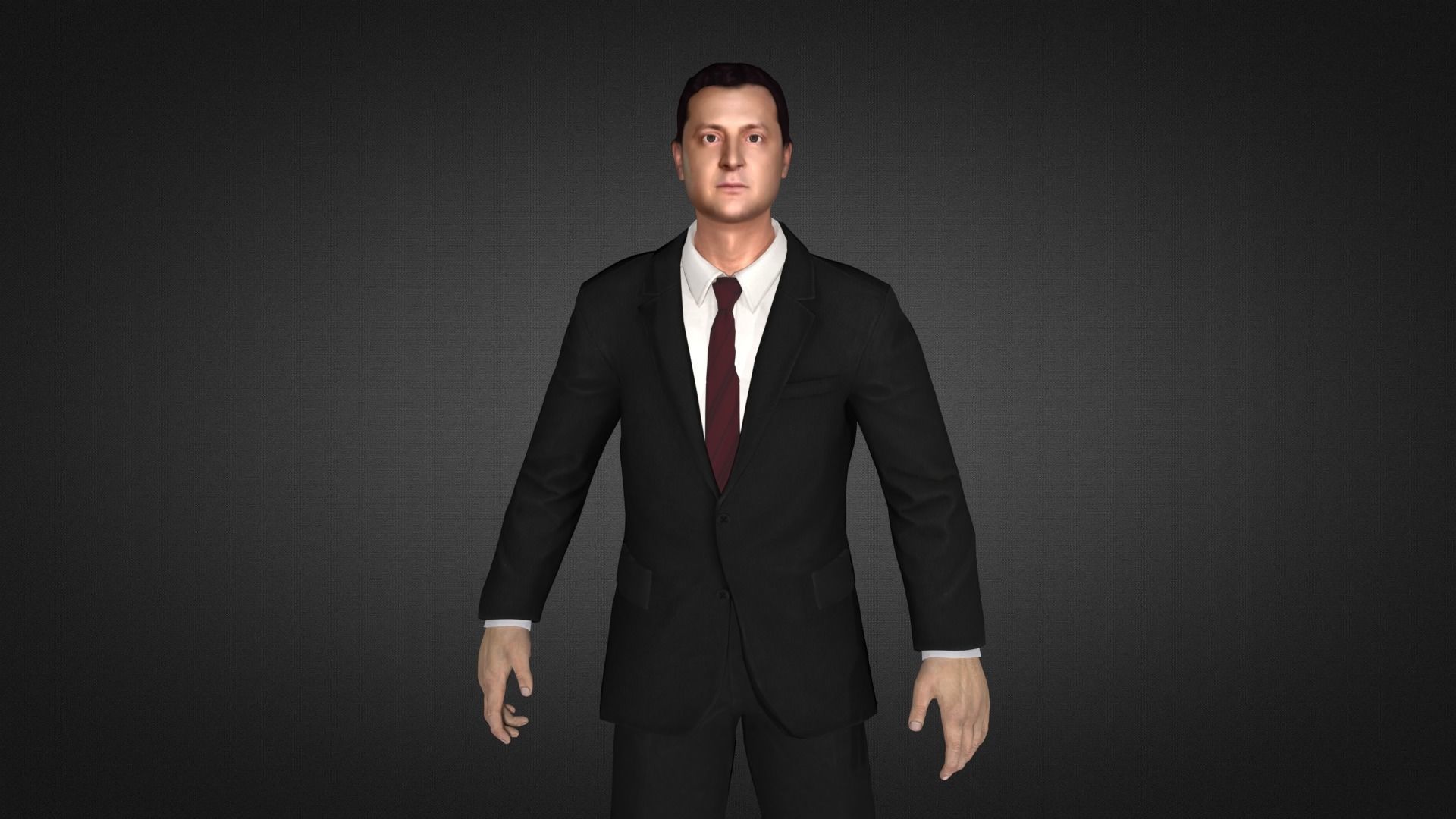 Putin Vladimir Putin and Zelenskyy Volodymyr zelenskyy Low-poly 3D model_7