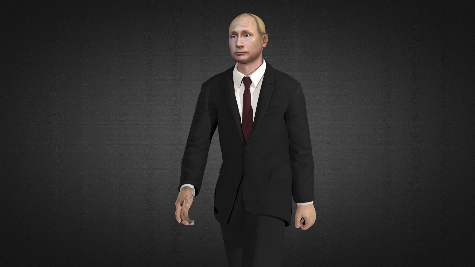 Putin Vladimir Putin and Zelenskyy Volodymyr zelenskyy Low-poly 3D model_4