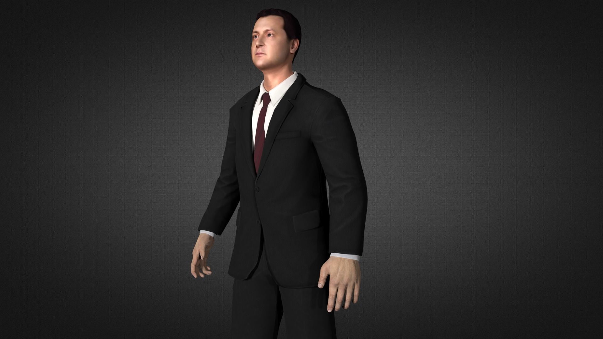 Putin Vladimir Putin and Zelenskyy Volodymyr zelenskyy Low-poly 3D model_12
