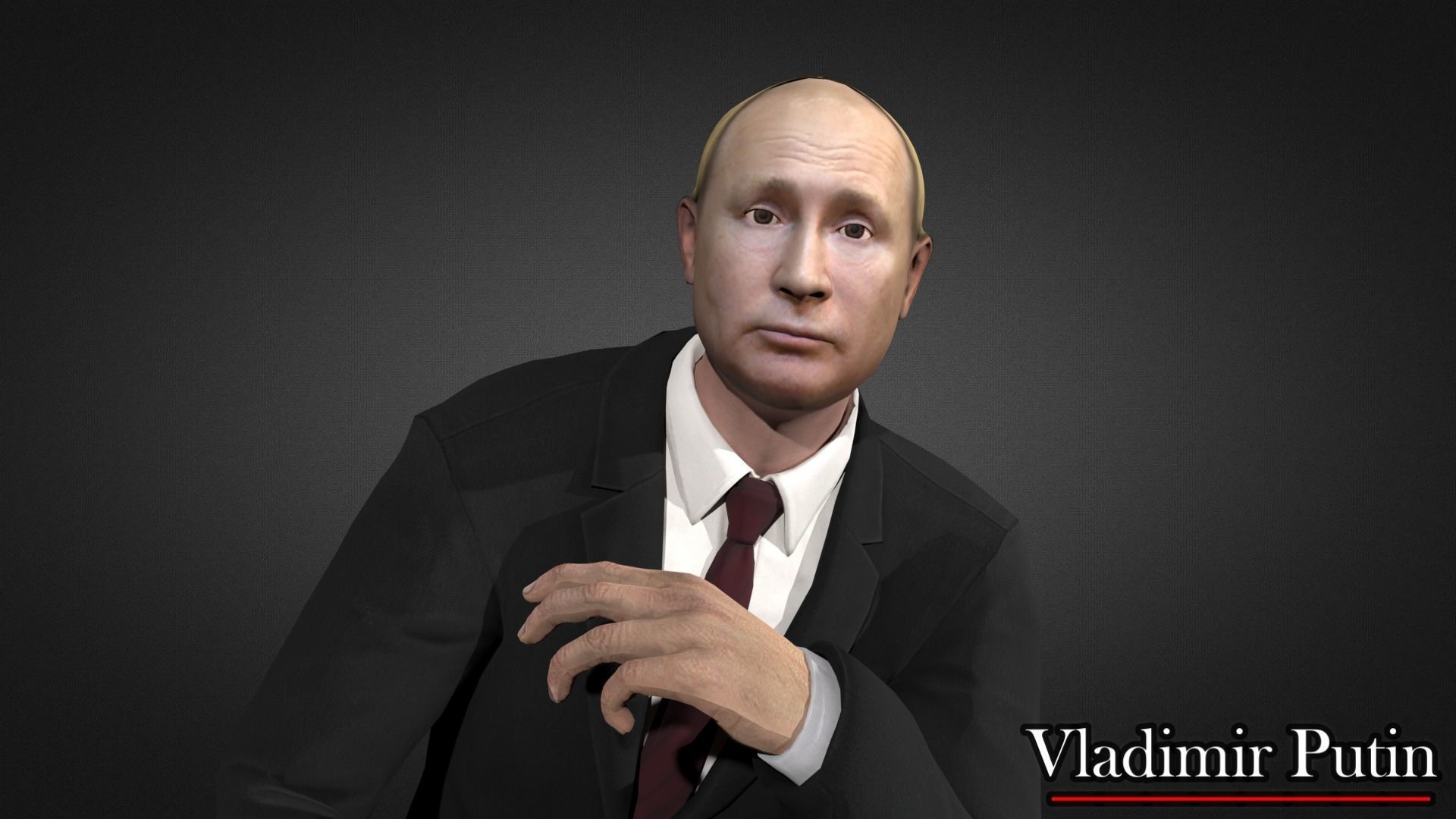 Putin Vladimir Putin and Zelenskyy Volodymyr zelenskyy Low-poly 3D model_8