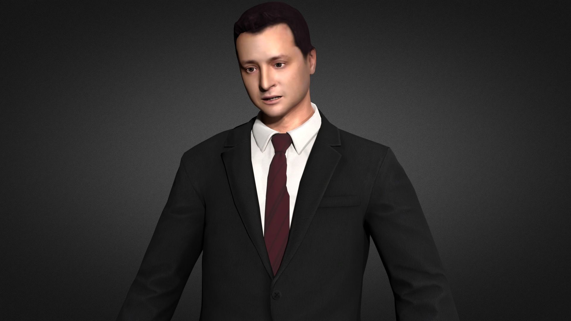Putin Vladimir Putin and Zelenskyy Volodymyr zelenskyy Low-poly 3D model_14