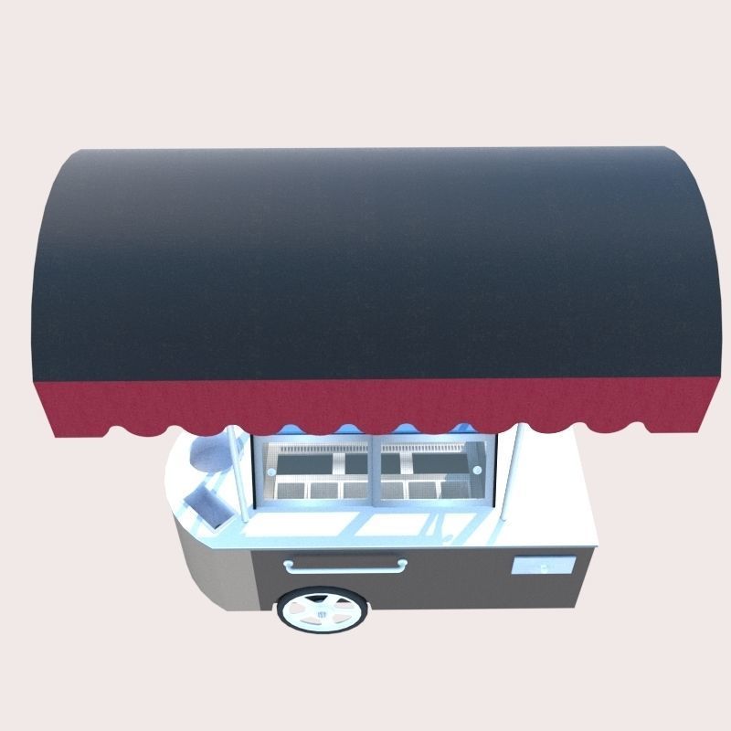 Ice cream Low-poly 3D model_1