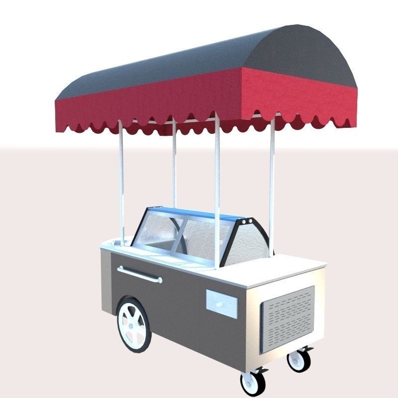 Ice cream Low-poly 3D model_9