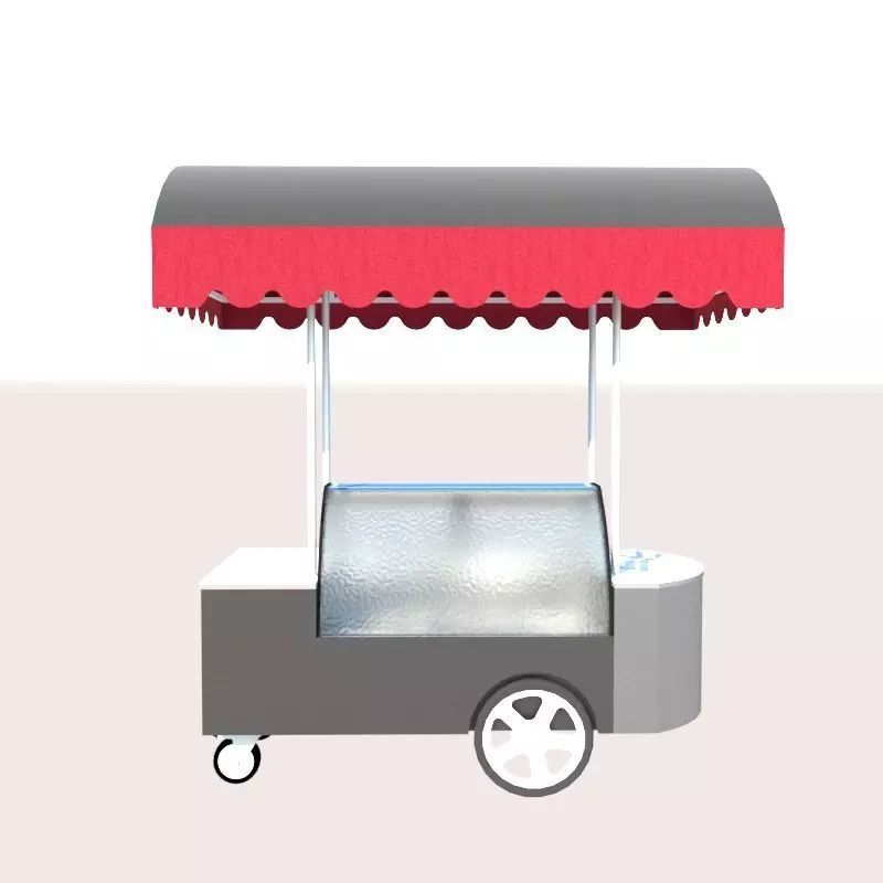 Ice cream Low-poly 3D model_0