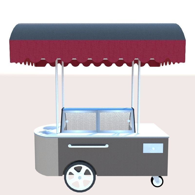 Ice cream Low-poly 3D model_10