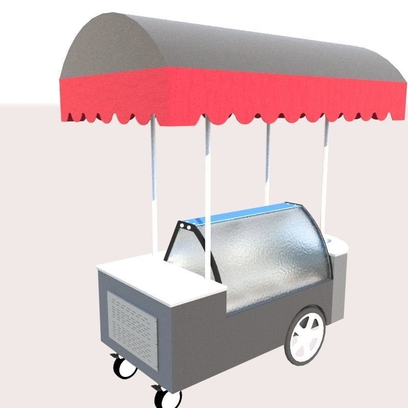 Ice cream Low-poly 3D model_8