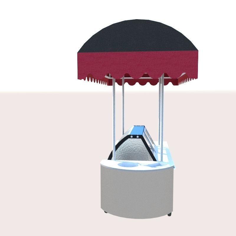 Ice cream Low-poly 3D model_12