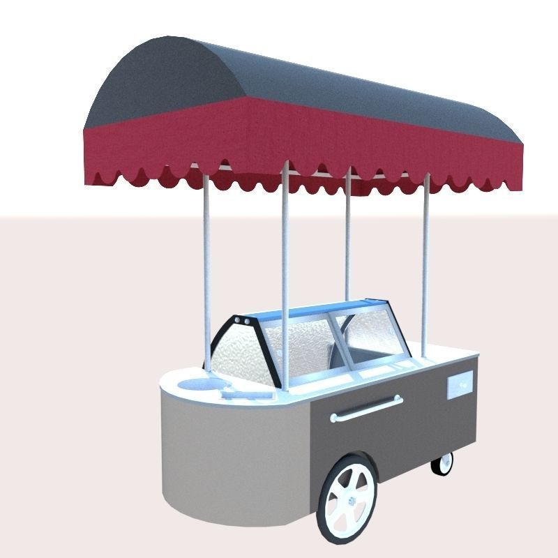 Ice cream Low-poly 3D model_11