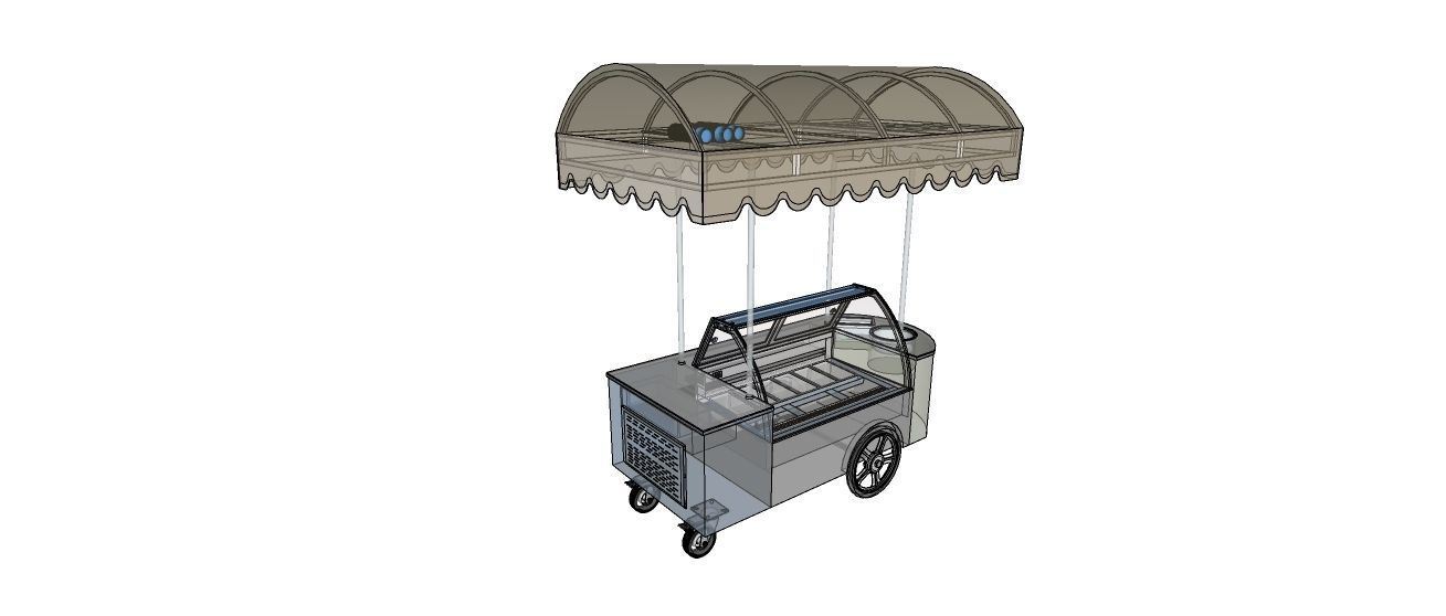 Ice cream Low-poly 3D model_5