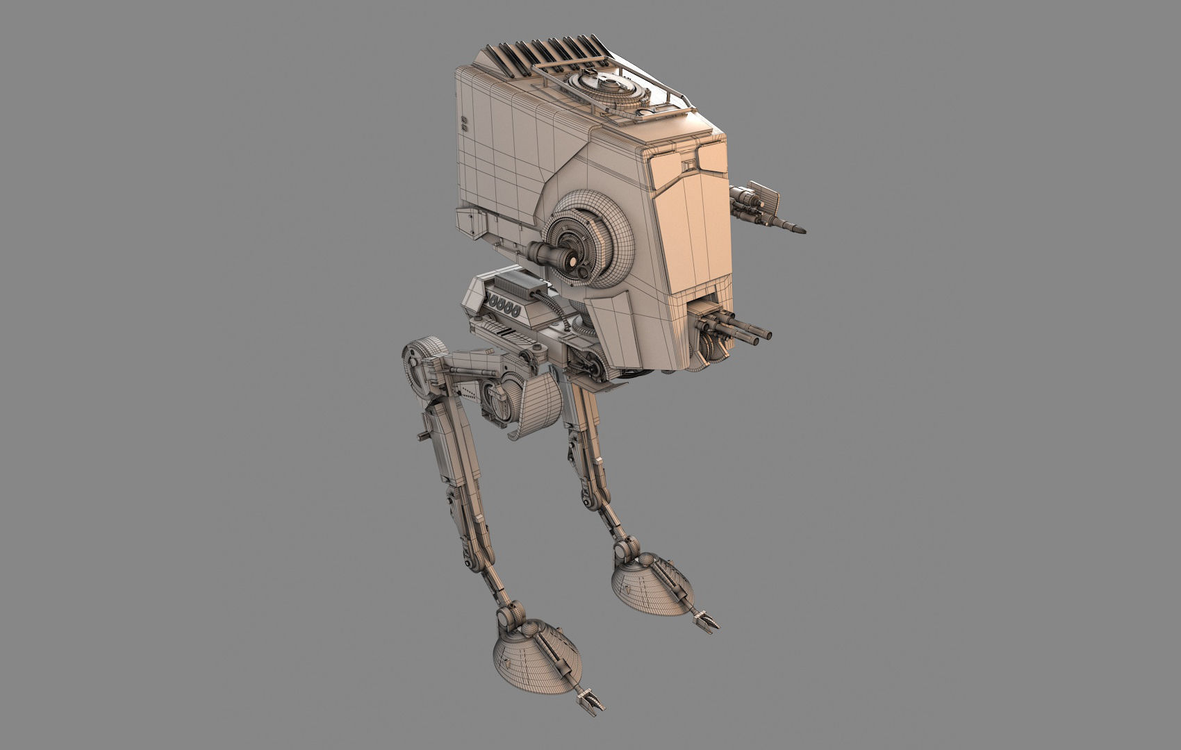AT-ST Star Wars 3D model_12