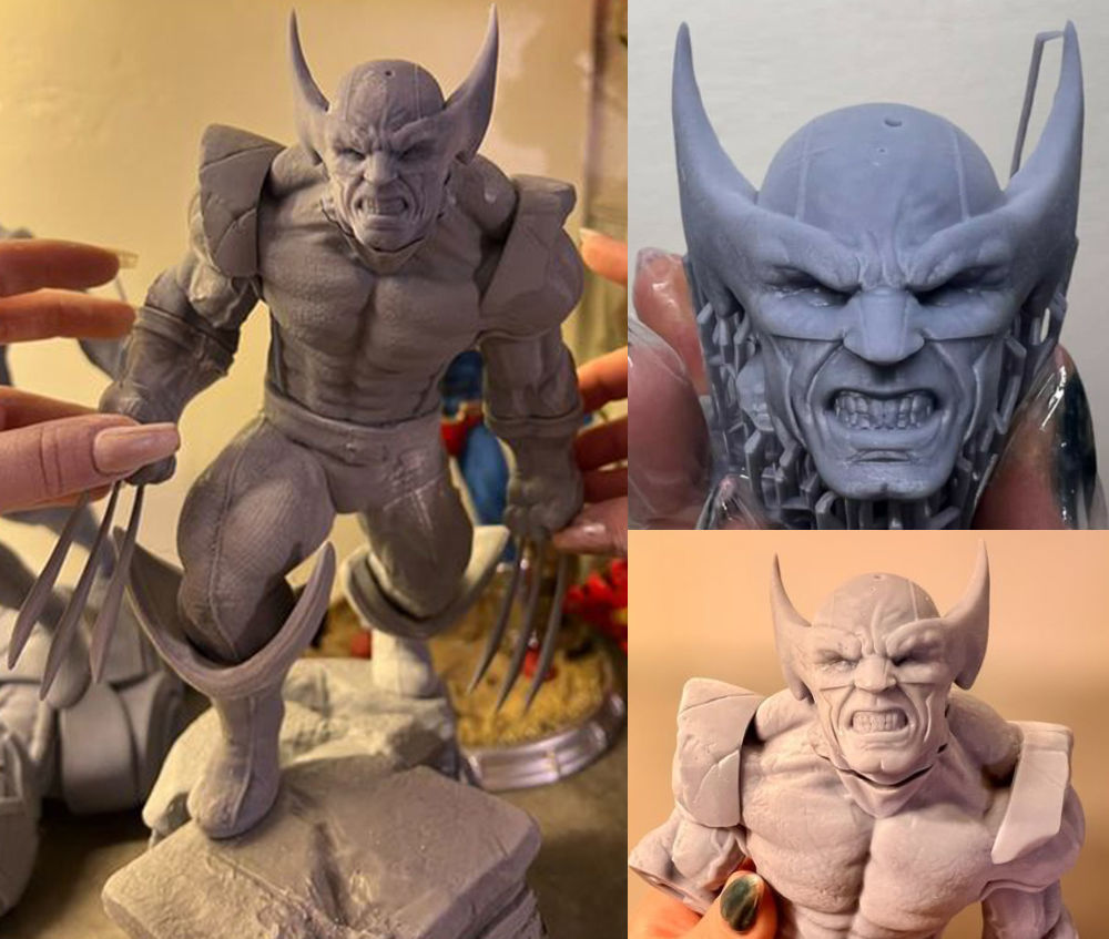 Wolverine statue 3D print model_6