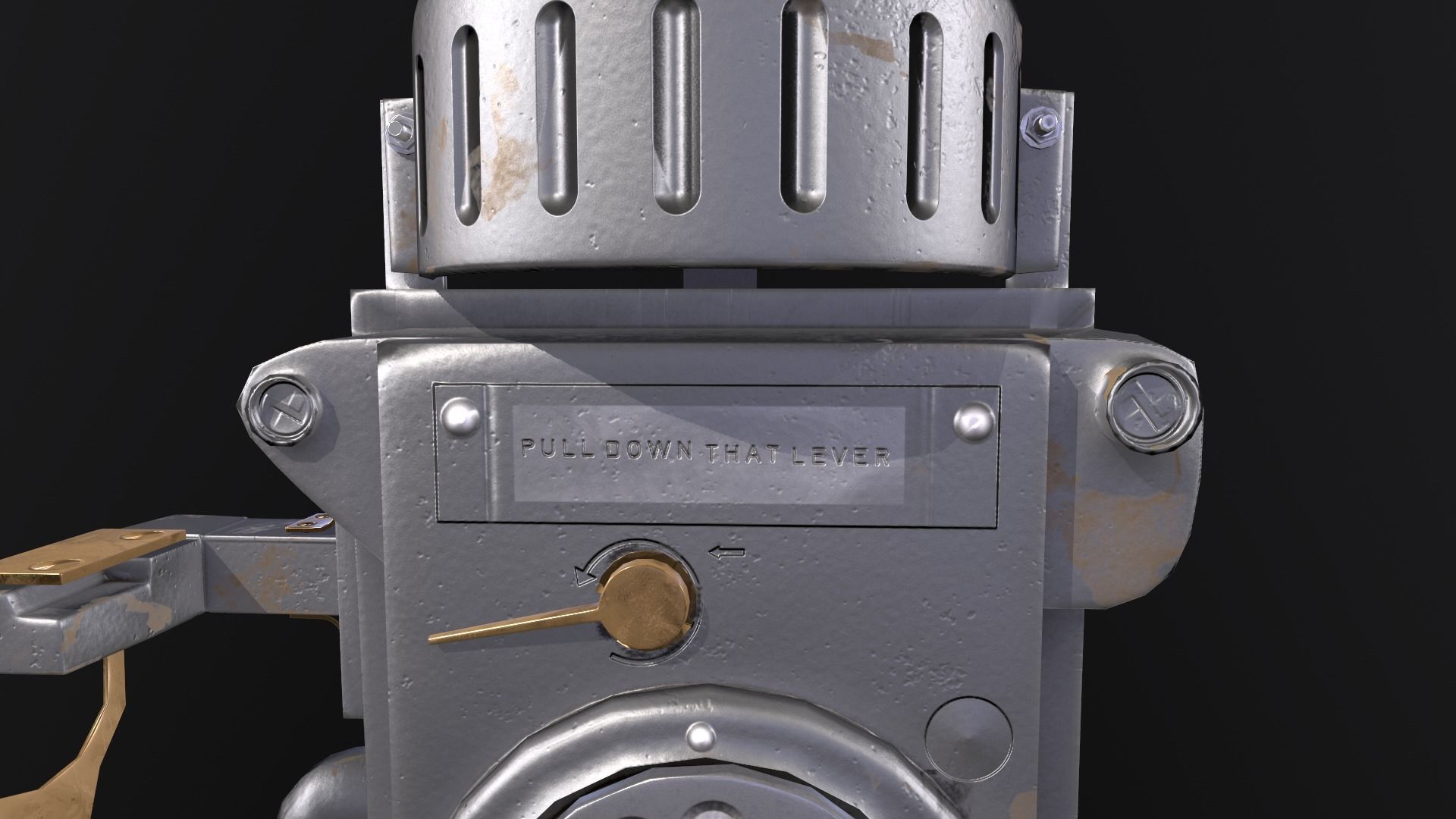 AAA Old retro phone  Low-poly 3D model_6