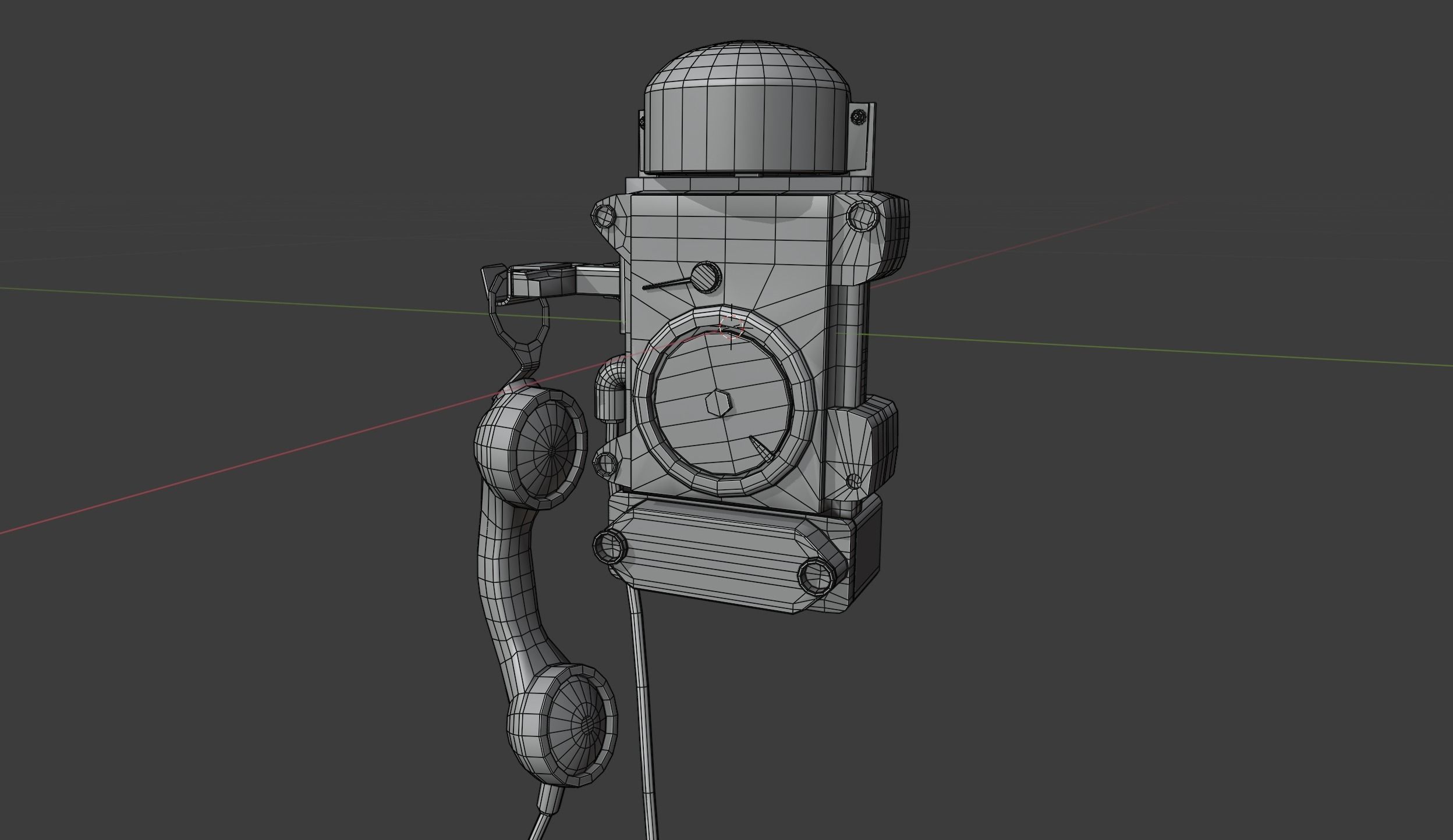 AAA Old retro phone  Low-poly 3D model_15