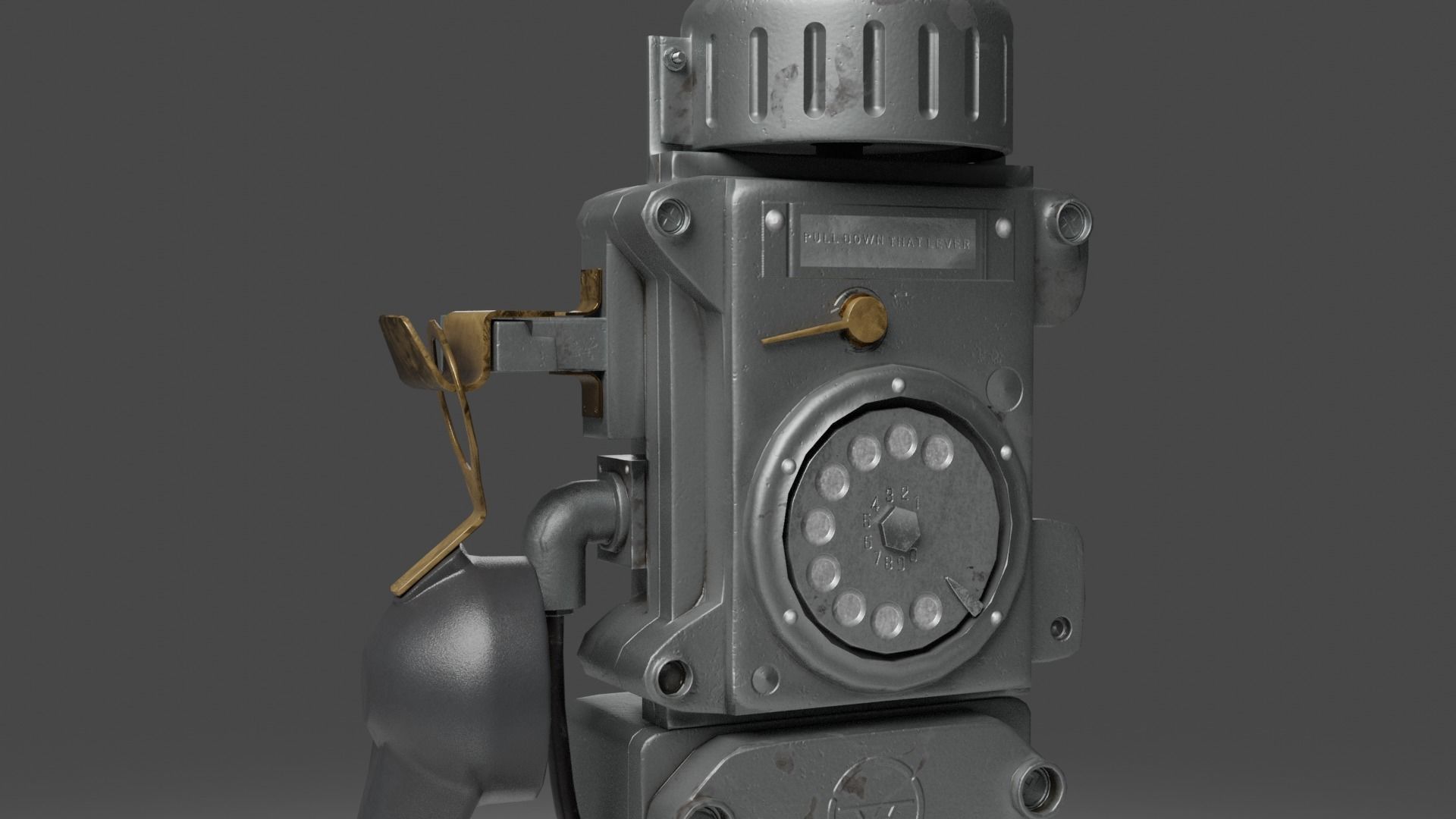 AAA Old retro phone  Low-poly 3D model_13