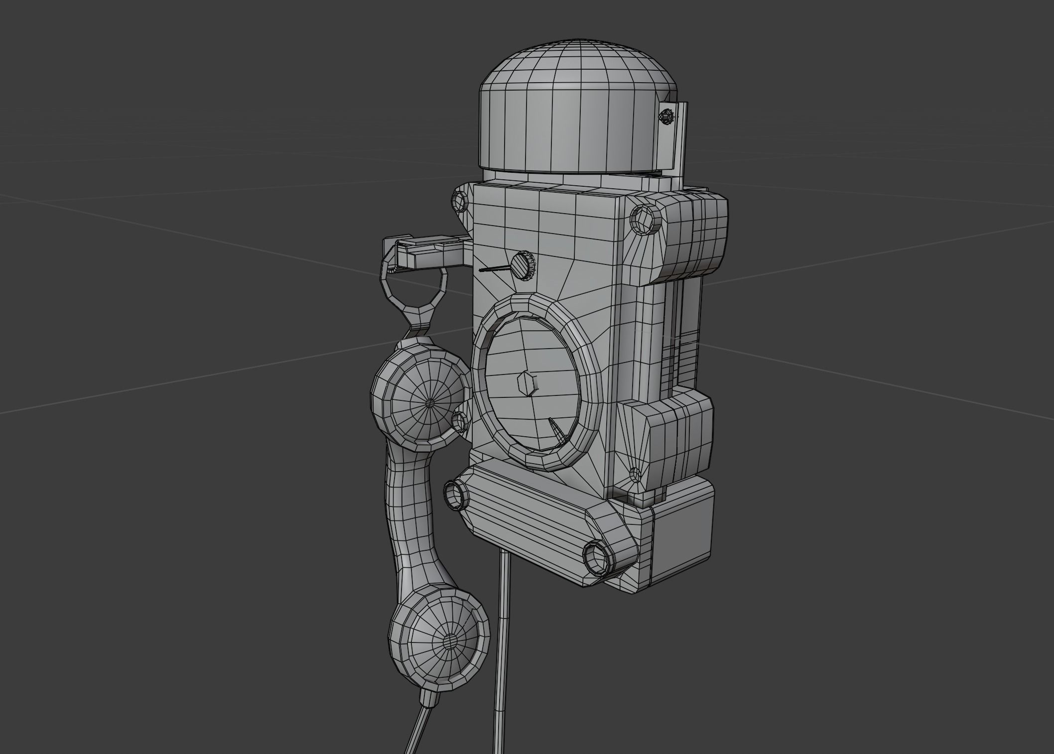 AAA Old retro phone  Low-poly 3D model_14