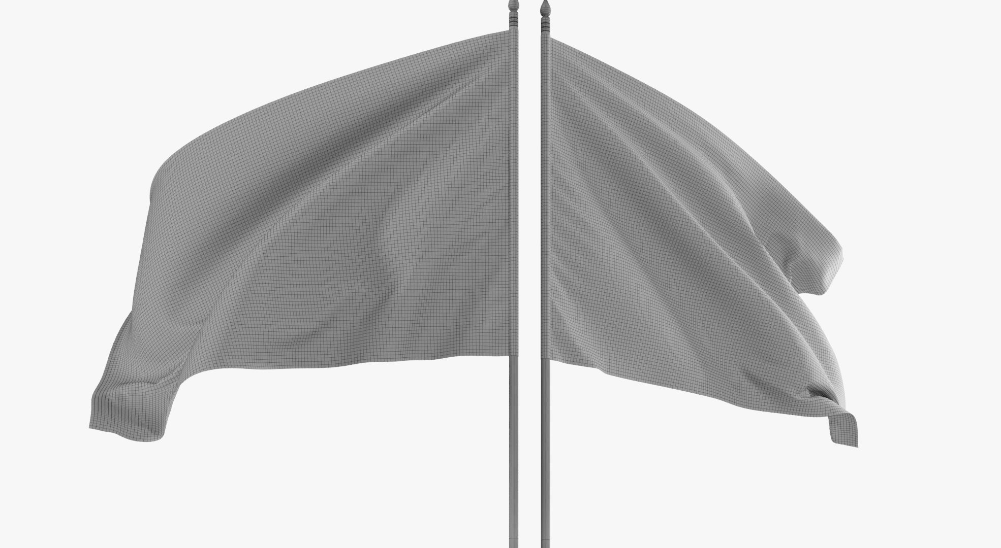 Flag USA Ukraine Support 3D model_12